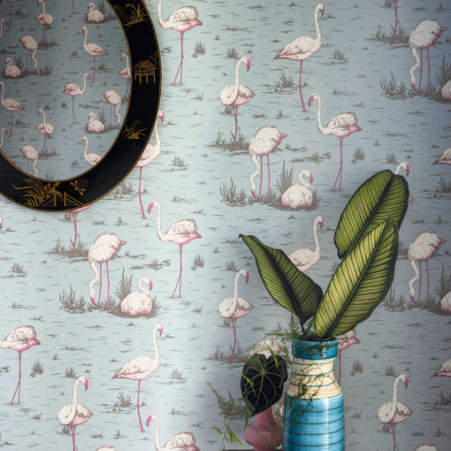 papel pintado cole&son The Contemporary Collection_Flamingos ambiente
