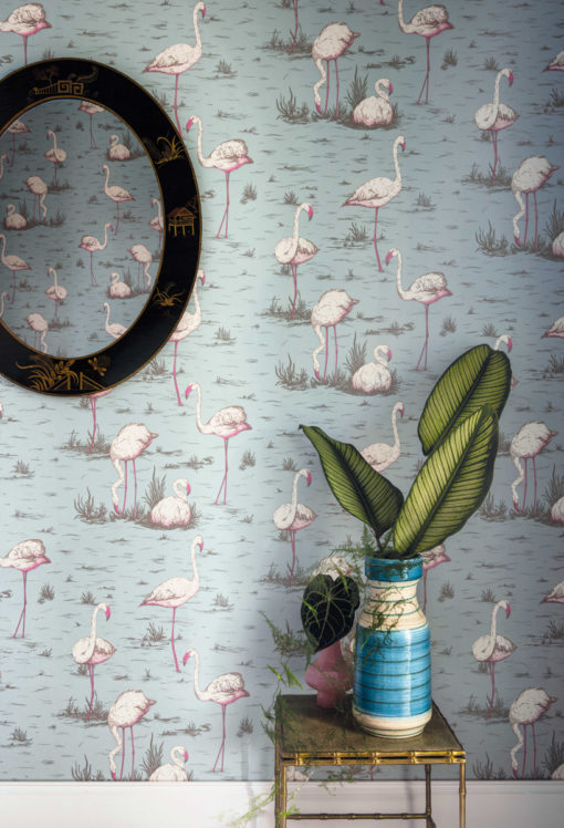 papel pintado cole&son The Contemporary Collection_Flamingos ambiente